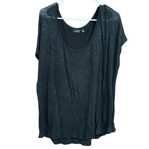 a.n.a Woman Sparkle Top Dolman Sleeve Scoop Neck Blouse‎ Plus Size 3X